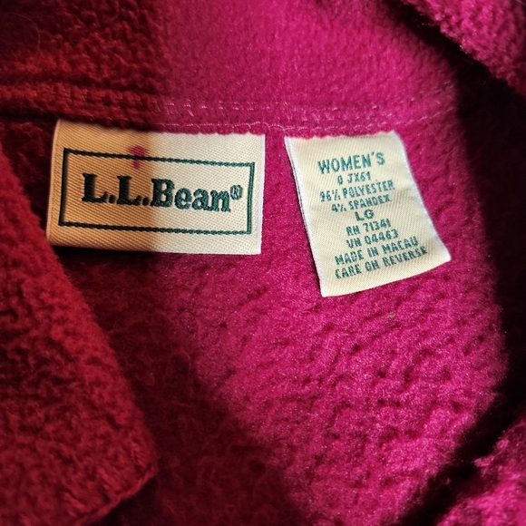 L.L. Bean Women's Red Button Up Cardigan Jacket Size Large B7 - Picture 3 of 6